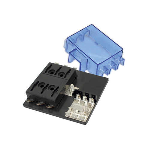 WirthCo Battery Doctor 6-Position Fuse Block, 32V/25A, ATC/ATO, Clear Cover