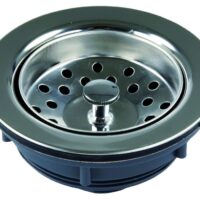 JR Products Sink Strainer, 3.5" to 4" Plastic with Rubber Washer