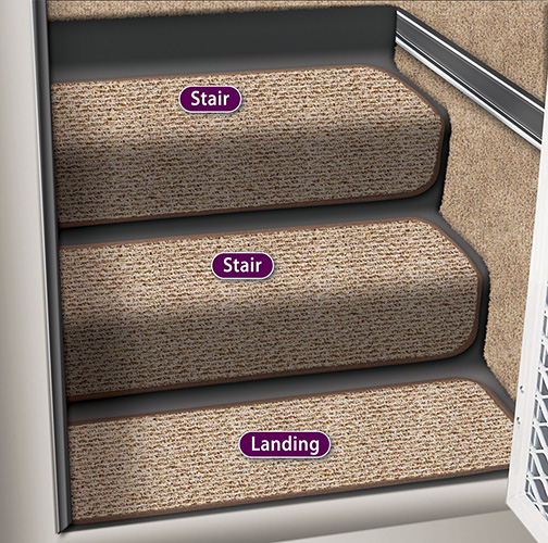 Prest-O-Fit Step Hugger Rug for Landing Steps, Butter Pecan, 6" x 23.5"