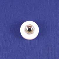 Strybuc Shower Door Roller, Nylon, Ball Bearing, 3/4 Inch, White, Matte