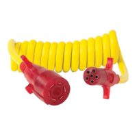 Husky Towing Trailer Wiring Connector Adapter, 7 Blade to 6 Pin, Red and Yellow