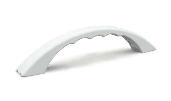 B&B Molders Exterior Grab Bar, Curved, Polar White, 9-7/8 Inch
