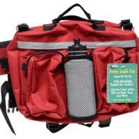 Valterra Pet Backpack, Red Mesh, Medium to Large with Reflective Strips and Pocket