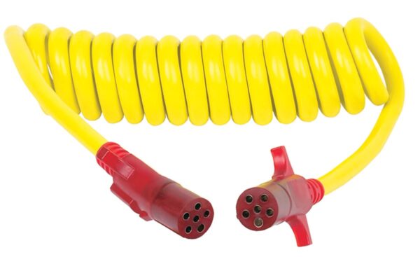 Hopkins 6-Pin Flex-Coil Trailer Adapter with Nite-Glow, 3 Feet