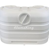 Flame King Dual 20 lb Propane Tank Cover, White with Hinged Lid