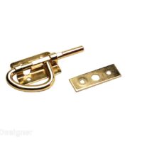 RV Designer Bunk Latch, Lever Handle, Gold Brass, 3-1/2" Length