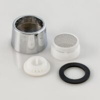 Empire Faucet Aerator, Fixed Spray, Chrome Plated Silver