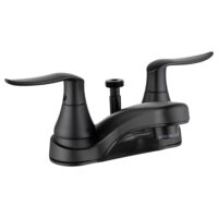 Dura Faucet Arc Style Lavatory Faucet, 4 Inch, Dual Lever, Black
