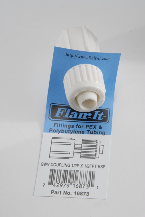 Elkhart Supply 1/2 Inch Fresh Water Coupling, Female Swivel, White