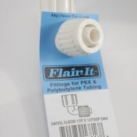Flair-It Compression to Female Swivel Elbow, 1/2 Inch, 90 Degree, White