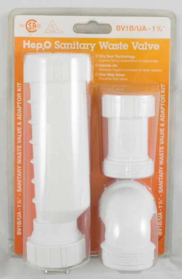 Sunbelt Sink Trap Valve, 1-1/4 to 1-1/2 Inch, White