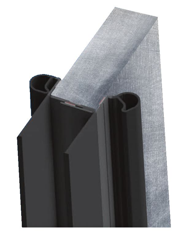 Clean Seal Slide-Out P-Seal 75 ft, Black, 2-1/8 in x 7/8 in