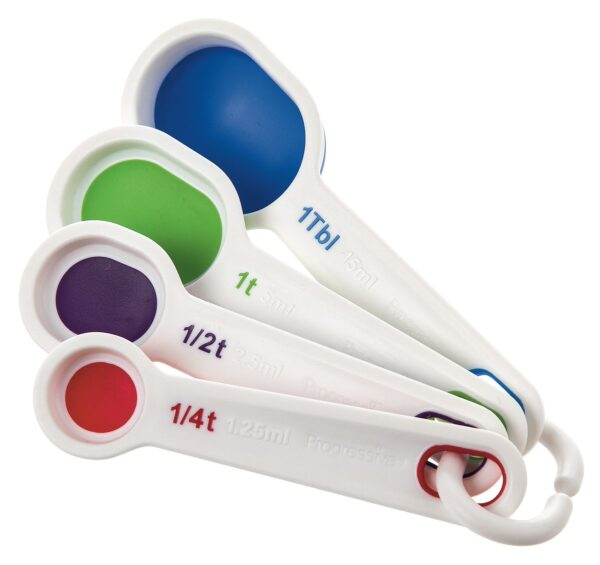 Progressive International Measuring Spoons, Oval, Multi-Color, Set of 4