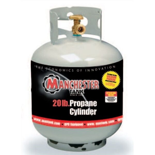 Manchester 20 Pound DOT Propane Cylinder, Gray, Portable