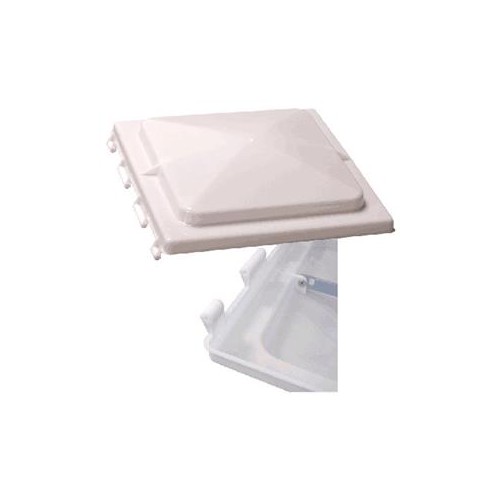 Ventmate Roof Vent Lid, 14x14 in., White, Jensen Hinge