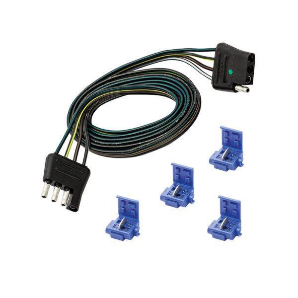 Tow Ready 4-Flat Trailer End Wiring Connector, 18-Gauge Bonded, Black