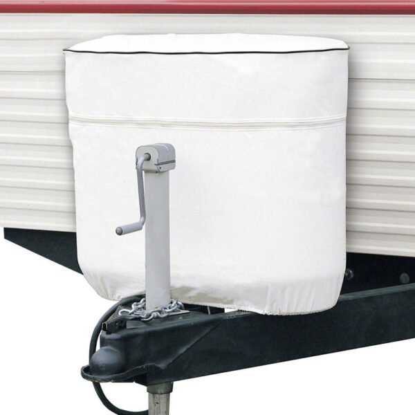 Classic Accessories Propane Tank Cover, Dual 30 lb, White, Zippered Lid