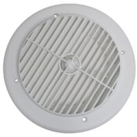 Valterra Heating/Cooling Register, 4" Ceiling, White Plastic, with Damper