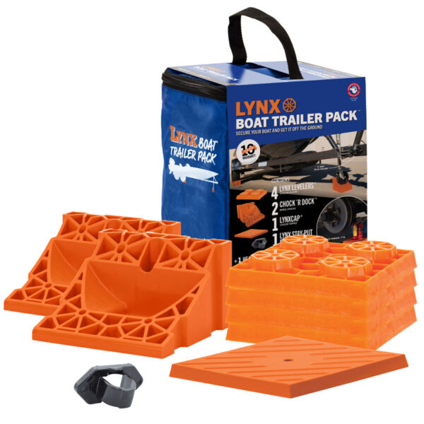 Tri-Lynx RV Leveling Kit, 4 Blocks, 2 Chocks, Cap, Plug Holder, Storage Bag