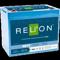 RELiON 12 Volt 75 Ah Lithium Deep Cycle Battery, Group 24