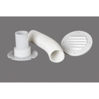 MTS Products 9" Louvered Battery Box Vent, White