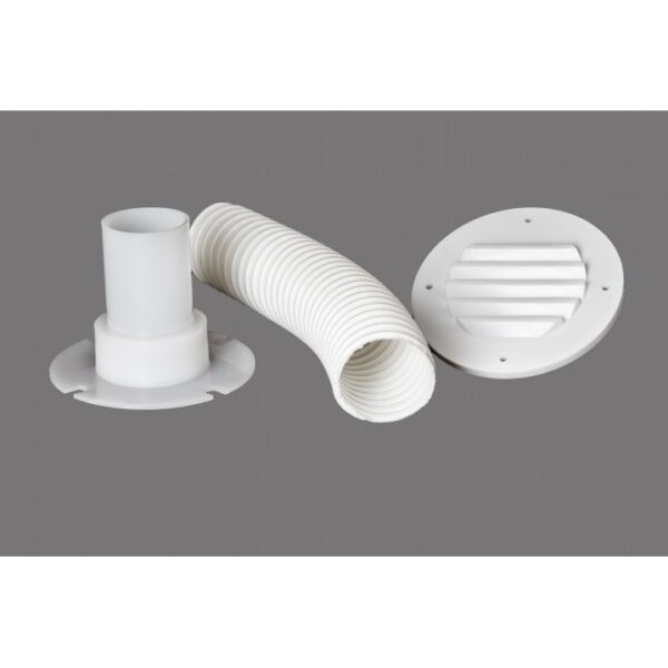 MTS Products 9" Louvered Battery Box Vent, White