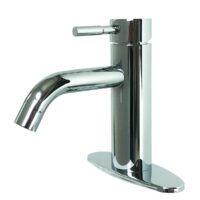 Empire Faucets Lavatory Faucet, Single Hole, Mid Arc, Chrome Silver