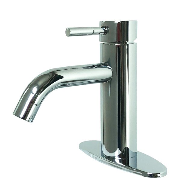 Empire Faucets Lavatory Faucet, Single Hole, Mid Arc, Chrome Silver