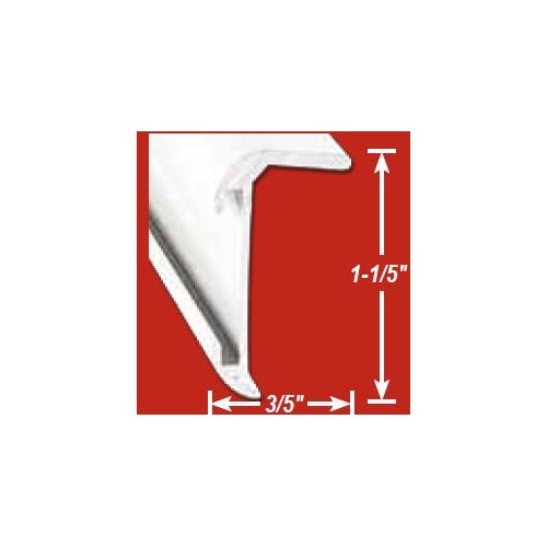 AP Products Corner Molding Insert 16 ft, 1-3/16 x 5/8 in, White