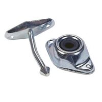 JR Products 3 Inch Angled-Plunger Door Catch, Silver