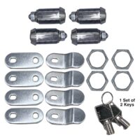 RV Designer Lock Cylinder, 1-1/8 Inch, Stainless Steel, Set of 4