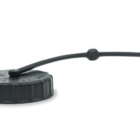 B&B Molders Fresh Water Inlet Cap, Bayonet, Black with Lanyard