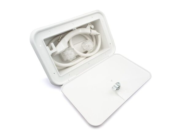 B&B Molders Exterior Shower, Hand-Held, White