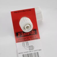 Flair-It Compression to Female Swivel Elbow, 3/8 to 1/2 Inch, 90 Degree, White