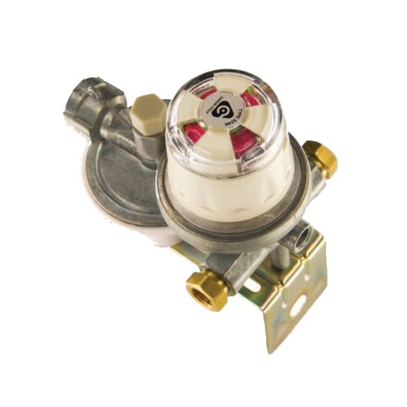 Cavagna Group Low Pressure 2-Stage Propane Regulator, Vertical, Aluminum, 160,000 BTU