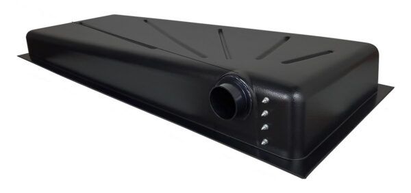 Icon 28 Gallon Waste Holding Tank, Black, Flange Mount, 3 in Outlet, with Sensors