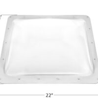 Icon Clear Bubble Skylight Dome, 22 x 19 in Flange, 19 x 16 in Opening, 5 in