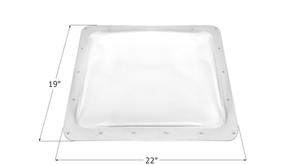Icon Clear Bubble Skylight Dome, 22 x 19 in Flange, 19 x 16 in Opening, 5 in