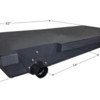 Icon 39 Gallon Jayco Waste Holding Tank, Black, Flange Mount, 3 in Outlet