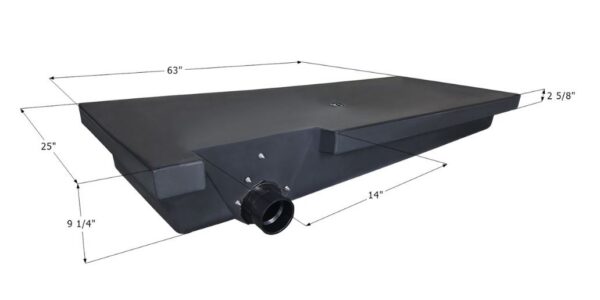 Icon 39 Gallon Jayco Waste Holding Tank, Black, Flange Mount, 3 in Outlet