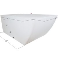 Icon 31 Gallon Fresh Water Tank, Rectangular, 34 x 18.5 x 13.25 in, White