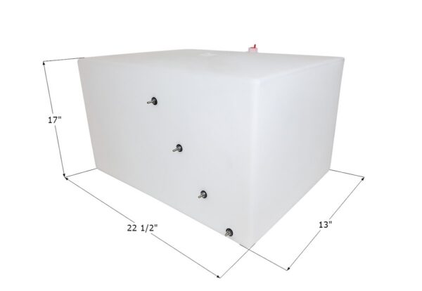 Icon 20 Gallon Fresh Water Tank, Rectangular, 17 x 22.5 x 13 in, White