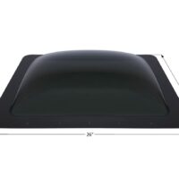 Icon Rectangular Bubble Skylight, Smoke, Single Unit