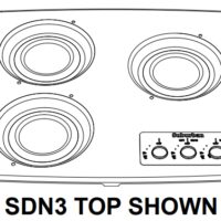 Invision Stove Top Cover for Suburban Triple Burner, Black