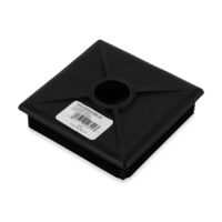 Camco 4 in Square Sewer Hose Bumper Cap, Black