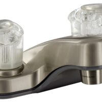 Phoenix Products Lavatory Faucet, 4 Inch Low-Arc, Brushed Nickel