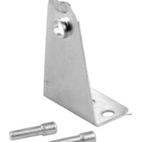 JR Products Hole-Style Mini Blind Hold-Down Bracket, Silver, Pair