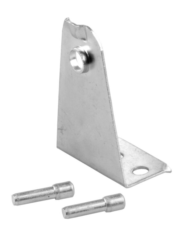 JR Products Hole-Style Mini Blind Hold-Down Bracket, Silver, Pair