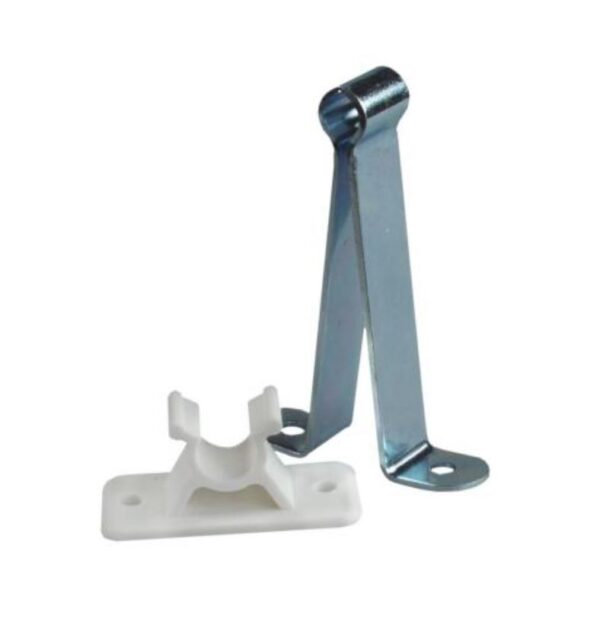 JR Products Silver Door Catch, C-Clip, 3 inch