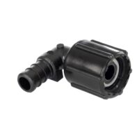 Elkhart Supply Fresh Water Elbow, 1/2 Inch Hose Barb to NPT Female, Black